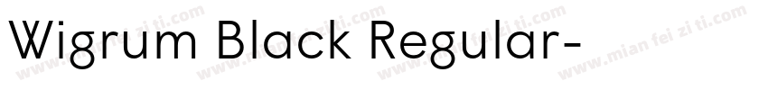 Wigrum Black Regular字体转换